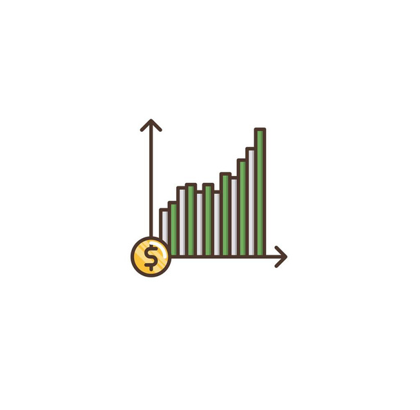 Return on investment vector flat icon concept - Vector, Image