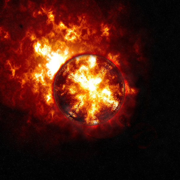 exploderende planeet - Foto, afbeelding