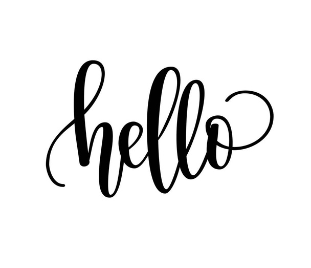 Hello lettering design - Vektor, obrázek