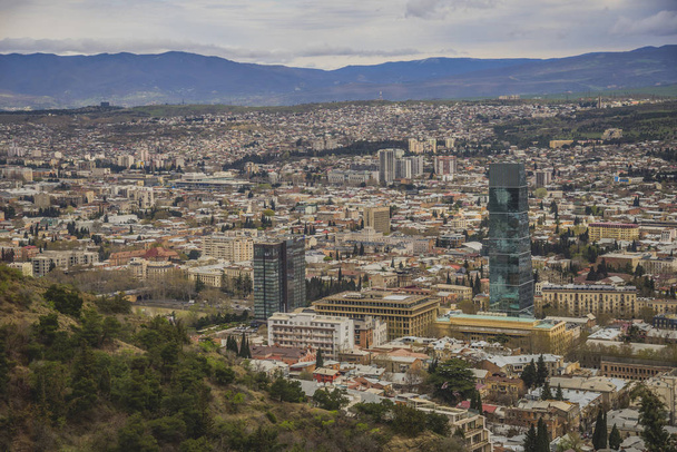 Panoramic view of Tbilisi town, Georgia - Φωτογραφία, εικόνα