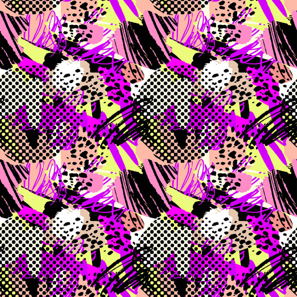  Seamless urban funky textile pattern  - Vector, imagen