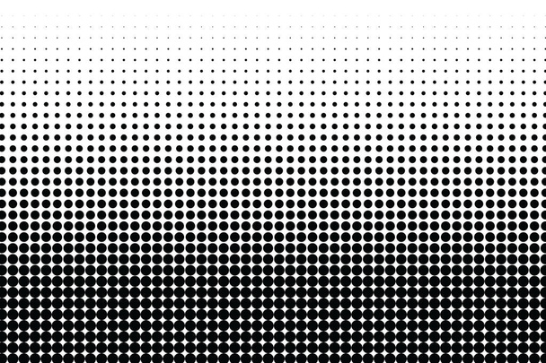 Abstract halftone dotted monochrome texture. Vector background. Modern simple backdrop for posters, sites, business cards, postcards, interior and cover design. Stippled black and white backdrop. - Vector, Image