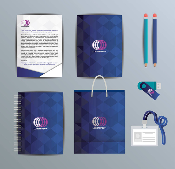 corporate company advertising set elements - Vector, Image