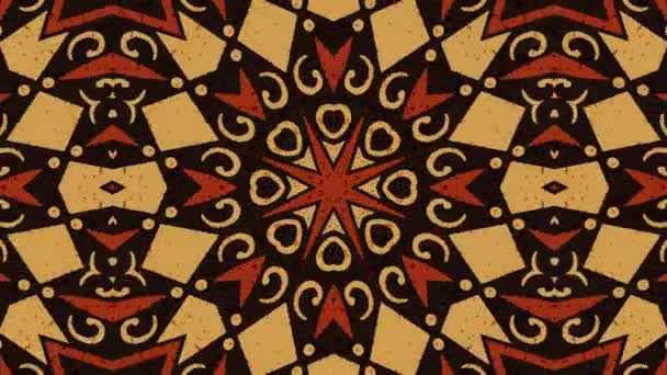 Kaleidoskooppi saumaton silmukka sekvenssi Mandala kuvioita abstrakti monivärinen liike grafiikka tausta. Ihanteellinen jooga, klubit, osoittaa
 - Materiaali, video