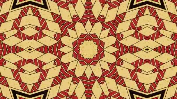Kaleidoskooppi saumaton silmukka sekvenssi Mandala kuvioita abstrakti monivärinen liike grafiikka tausta. Ihanteellinen jooga, klubit, osoittaa
 - Materiaali, video