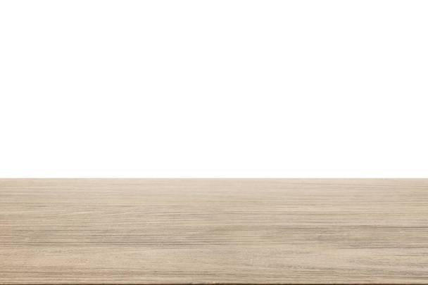wood surface table top on white background - Foto, Imagen