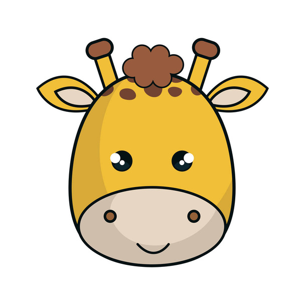 cute giraffe stuffed icon - Διάνυσμα, εικόνα