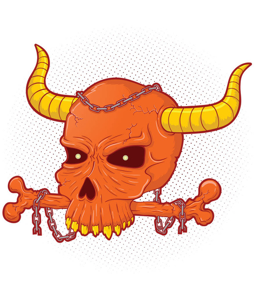 moribunda abominación cráneo ilustración
 - Vector, Imagen