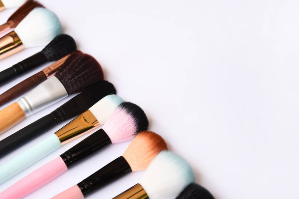 Set of makeup brushes for background - Photo, Image
