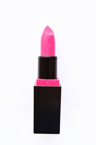 close up of color lipsticks isolated on white background - Photo, Image