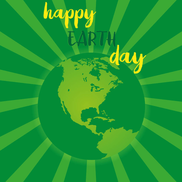 Happy Earth day greeting card. Vector. - Vector, Image