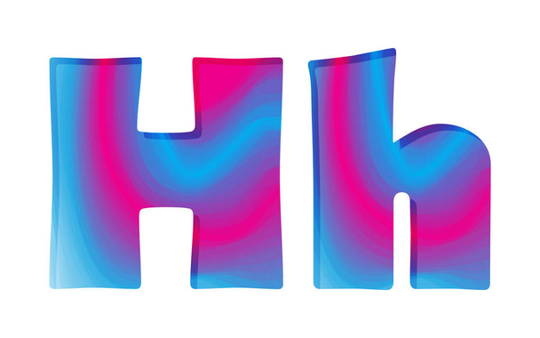 Abstraktní barevné písmeno H. vektorové ilustrace. - Vektor, obrázek