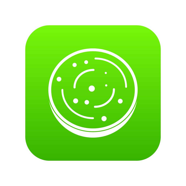Slice of sausage icon digital green - Vector, Imagen