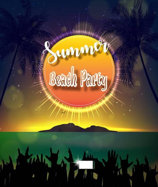 Векторні ілюстрації літо Beach Party Flyer дизайну - Вектор, зображення