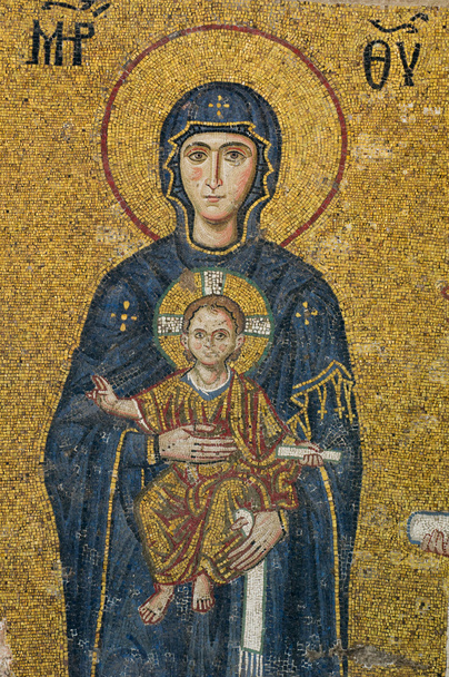 Mosaïque avec Vierge Mère et Enfant - Hagia Sophia
 - Photo, image
