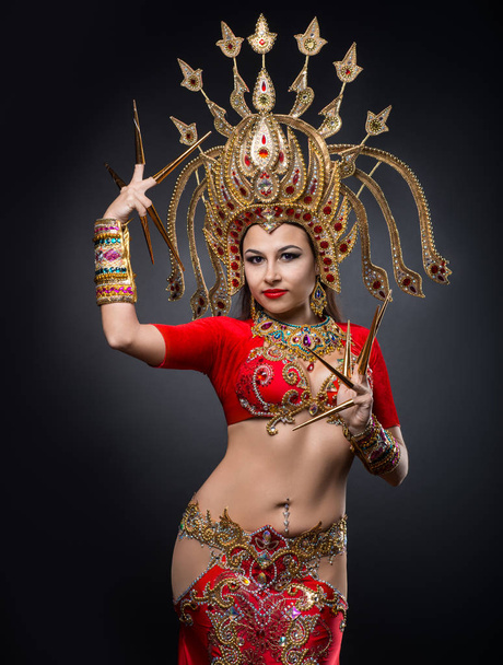 Kız Tayland ulusal kostüm - Fotoğraf, Görsel