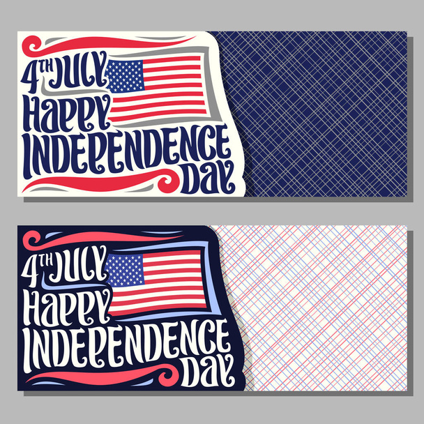 Vector greeting cards for Independence Day of USA - Vettoriali, immagini