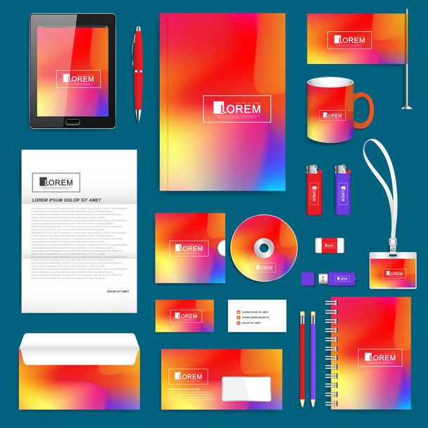 Vector design template in trendy vibrant gradient colors with abstract fluid shapes, paint splashes, ink drops. Futuristic posters, banners, brochure, flyer and cover designs. Abstract fluid 3d shapes - Vector, Image