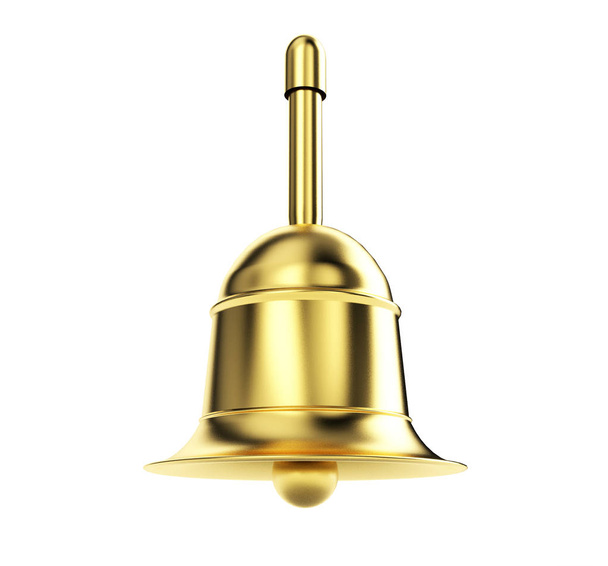 Golden bell, 3D render art and illustration. - Fotografie, Obrázek