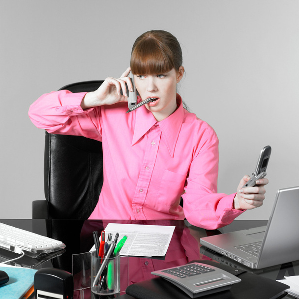 funny woman at the office - Foto, Imagem