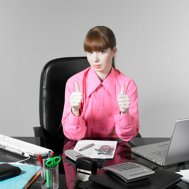 funny woman at the office - Foto, imagen