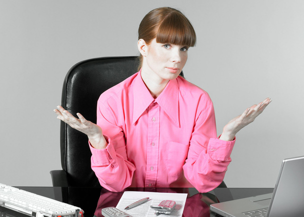funny woman at the office - Photo, Image