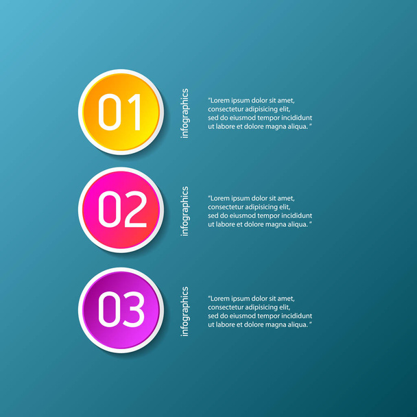 vector color modern progress paper banners set with three options or steps can be used for business infographics, numbered banners or website layout - Vecteur, image