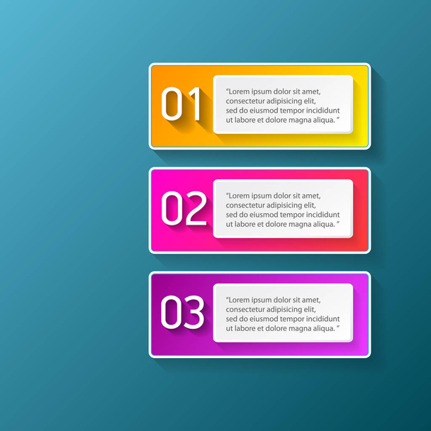 vector color modern progress paper banners set with three options or steps can be used for business infographics, numbered banners or website layout - Wektor, obraz