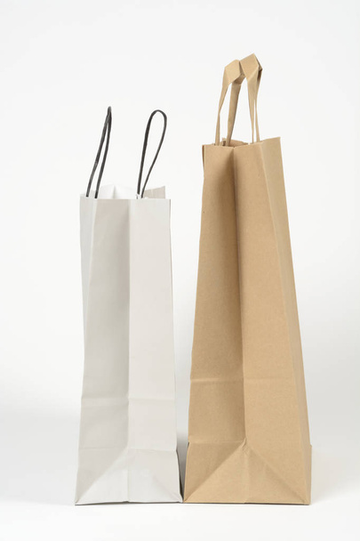 Two paper bags for shopping - Φωτογραφία, εικόνα
