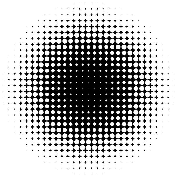 Halftone-element. Abstracte geometrische afbeelding met half-tone patroon, vectorillustratie - Vector, afbeelding