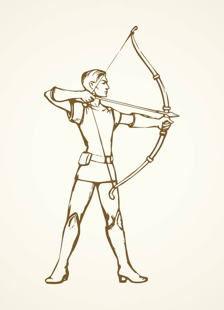 Archer. Vector tekening - Vector, afbeelding
