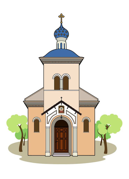 Vector illustration of a religious building, file EPS 8 - Vector, Image