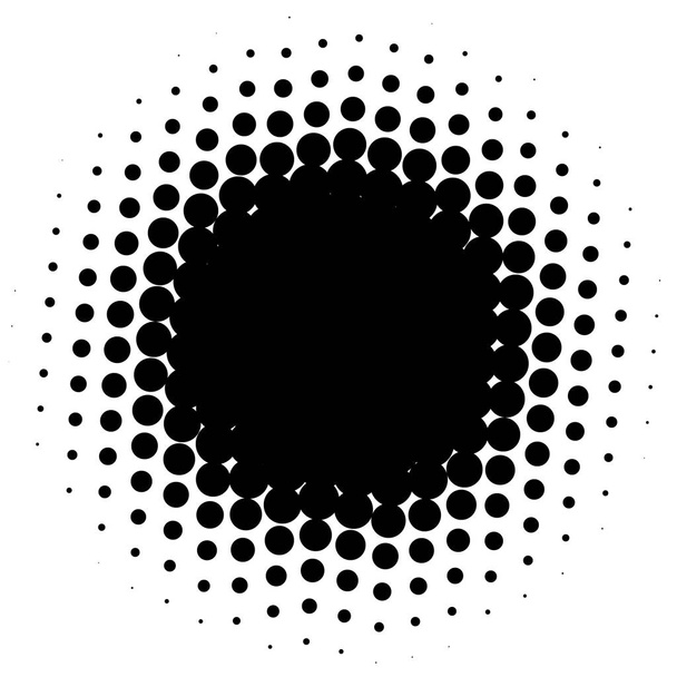 Halftone-element. Abstracte geometrische afbeelding met half-tone patroon - Vector, afbeelding