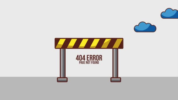 404-fout pagina animatie hd - Video