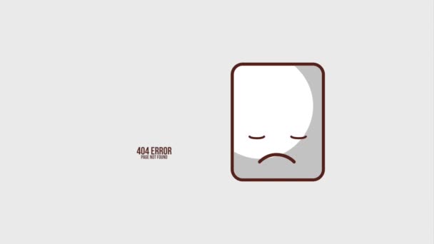 404 Fehlerseite nicht gefunden Animation hd - Filmmaterial, Video