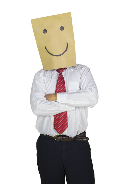 Unknown businessman looks confident on studio - Фото, изображение