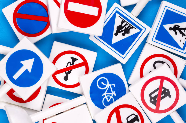 The Traffic signs background - Photo, Image