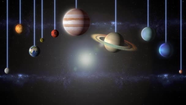 planety sluneční soustavy abstraktní pozadí - Záběry, video