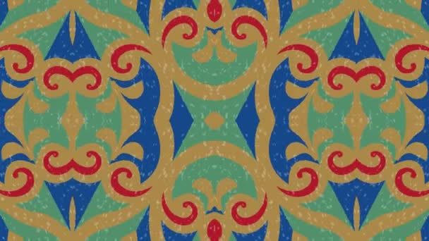 Caleidoscopio secuencia de bucle sin costura mandala patrones abstractos multicolor movimiento gráficos fondo. Ideal para yoga, clubes, espectáculos
 - Metraje, vídeo