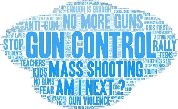 Gun Control Word Cloud - Vector, Image