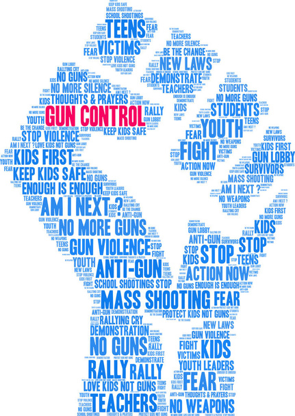 Gun Control Word Cloud - Vector, Image