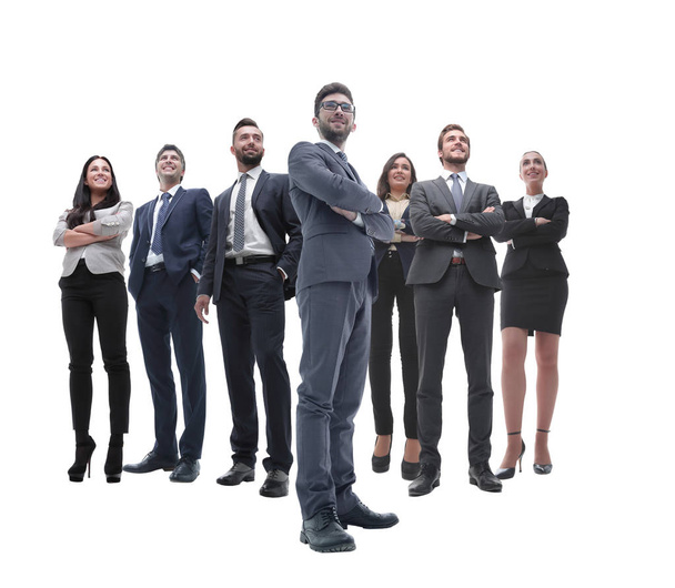 happy successful business team isolated on white background - Zdjęcie, obraz