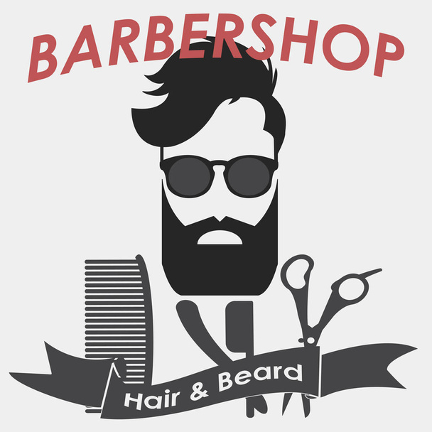 Barbershop logo. Kapper  - Vector, afbeelding