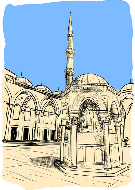 Istanbul in the sunny day - Vector, Image