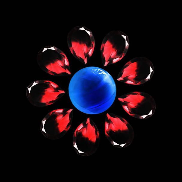 Crystal flower isolated - Φωτογραφία, εικόνα