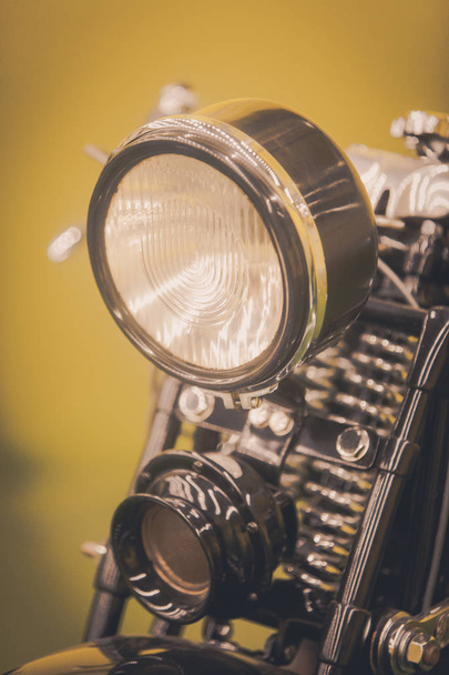 Vintage motorcycle headlight - Photo, Image