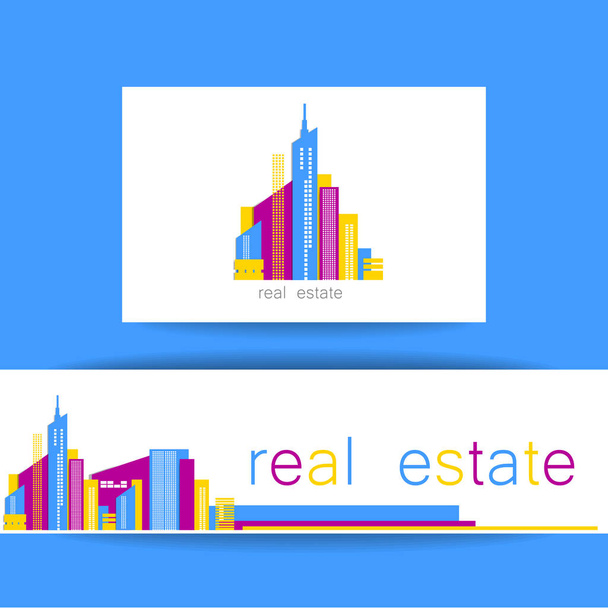 real estate template design - Vector, Image