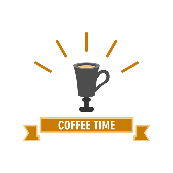 Coffee Time High Cup Bright Illustration Design - Vektor, Bild