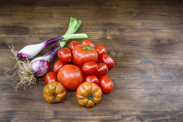 Tomatoes and Tropea onion (Italy) - Foto, Imagem