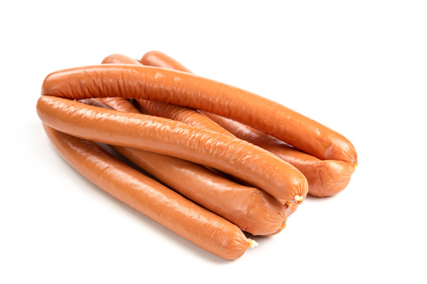 Raw sausage isolated on white - Photo, Image